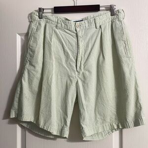 Men’s Green Seersucker Shorts - Polo Ralph Lauren Size 36